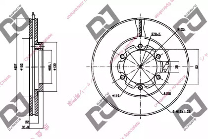 Тормозной диск DJ PARTS BD1242